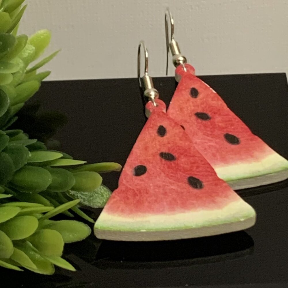 Watermelon Earring, Summer Earring, Funny Food Earring, Fruit Earring, Melon